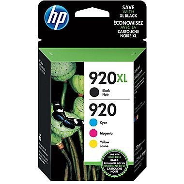 HP 920XL/920 High Yield Black and Standard Color Ink, Combo Pack