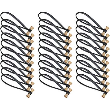 Platinum Tools 19501 Heavy Gauge Natural Rubber and Bamboo Bongo Ties, 30-Pack