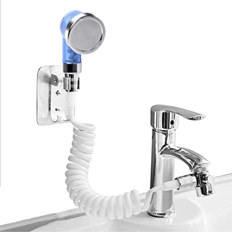 Sink Faucet Hose Sprayer Akamino Hair Washing Hand Shower Spray Faucet Attachment with Hose for Indoor Outdoor Kitchen Bathroom Tool Rinser