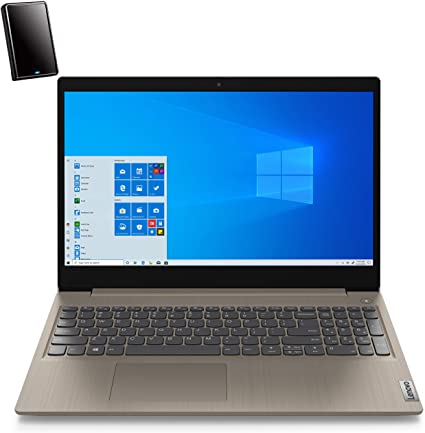 Lenovo Ideapad 3 15 15.6" FHD Business Laptop Computer, AMD Ryzen 5 3500U Quad-Core (Beat I7-7500U), 8GB DDR4 RAM, 256GB PCIe SSD, AC WiFi, Almond, Windows 10 Pro, iPuzzle 500GB External Hard Drive