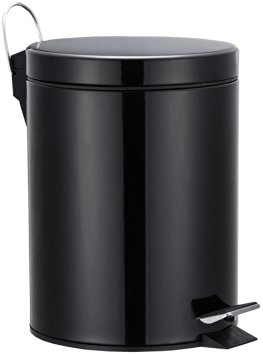 5 Liter/1.3 Gallon Round Step Color Trash Can (Black)