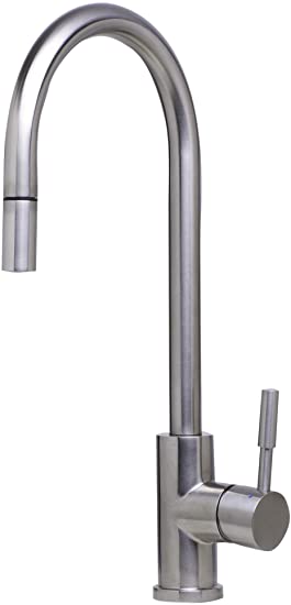 Alfi AB2028 Solid Stainless Steel Pull Down Kitchen Faucet
