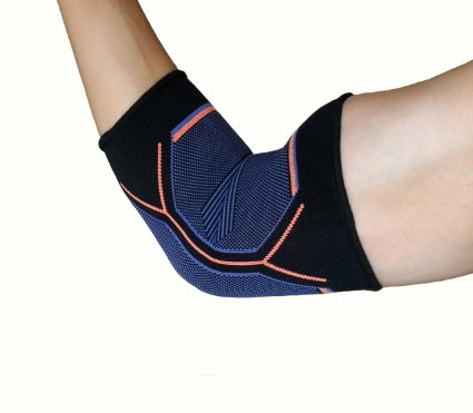 Kunto Fitness Elbow Brace Compression Support Sleeve for Tendonitis Tennis Elbow Golf Elbow Treatment ndash Reduce Joint Pain During ANY Activity