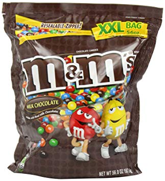 M&M Candy, Milk Chocolate, 56 Ounce
