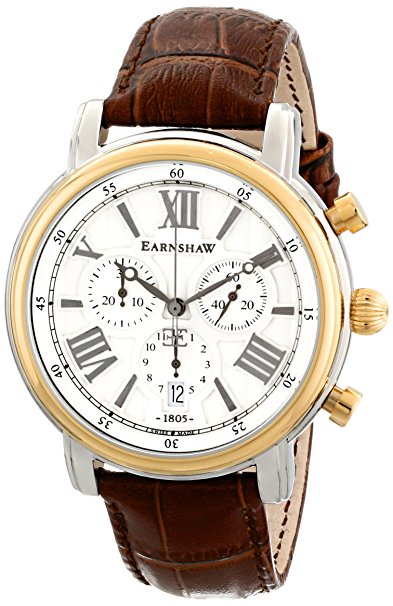 Thomas Earnshaw Men's ES-0016-05 Longcase Analog Display Swiss Quartz Brown Watch