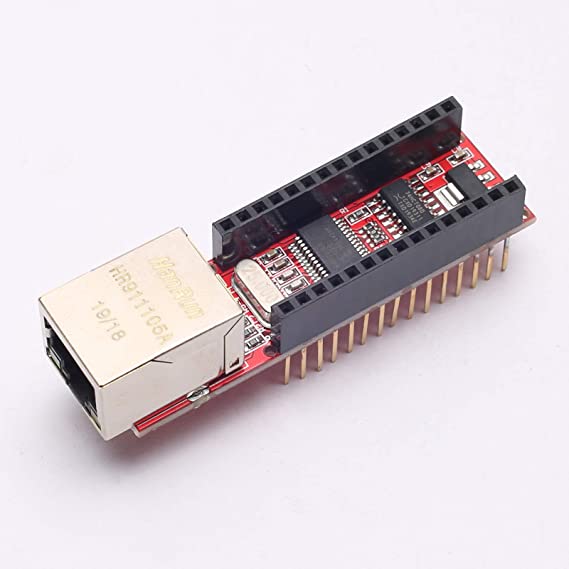 DEVMO ENC28J60 Ethernet LAN Module 10M Nano Shield SPI Interface Compatible with Ar-duino Nano 3.0 RJ45 Webserver