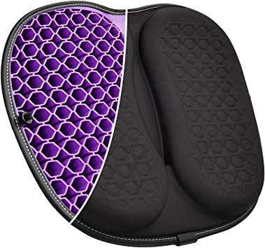 Muzsoul Non-Slip Gel Seat Cushions for Office Chairs Cushion - Honeycomb Pressure Pain Tailbone Relief Cushion, Cool Breathable Without Sweating Ergonomic Desk Chair Cushion