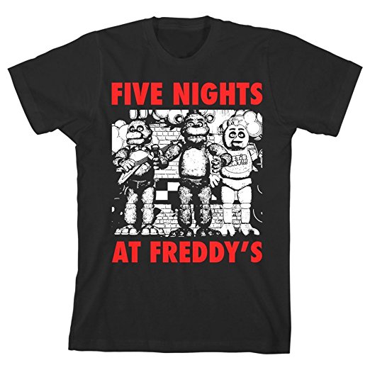 Five Nights At Freddy's Red Letters Boys Youth T-shirt Licensed