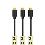 Tronsmart Durable Premium 20AWG Charge Micro USB Cable for Samsung Nexus LG Motorola and More 3-Pack33ft x 3