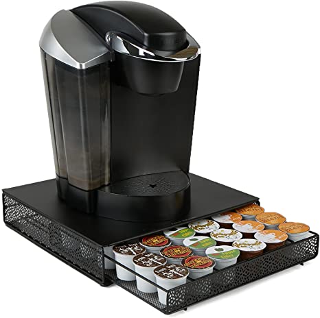 Mind Reader MTRAY-BLK Storage Drawer Coffee Pod Holder, 36 Capacity, Black