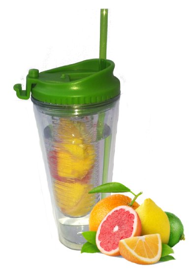 Infuser Water Tumbler  Large 20oz Size  FREE Infused Water Recipe Guide  Create Your Own Flavored Water Naturally with Ingredients YOU Choose  The Fun and Healthy Way to Enjoy Your Daily Water
