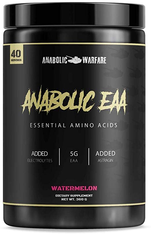 Anabolic EAA Essential Amino Acids Powder Supplement by Anabolic Warfare – Amino Acids to Help Fuel and Recover (Watermelon - 40 Servings)