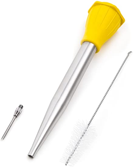 Fox Run Baster Set with Injector and Cleaning Brush, 2 x 4.75 x 14.25 inches, Multicolored