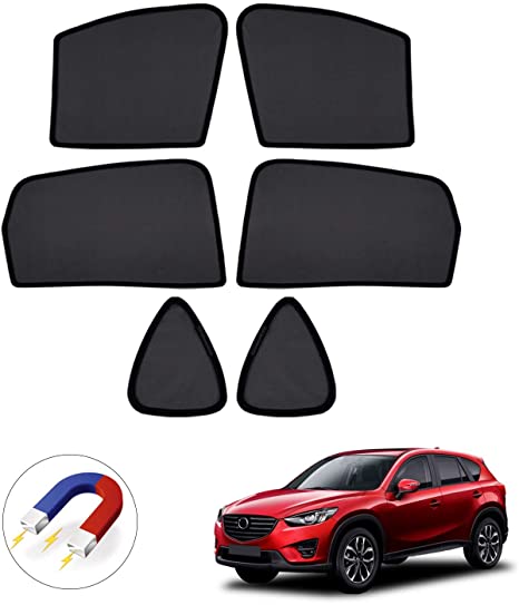 Mixsuper Magnet Mesh Car Side Window Sun Shades UV Rays Protection Window Shade for 2020 Mazda CX-5 2017 2018 2019 2021 6 Pack