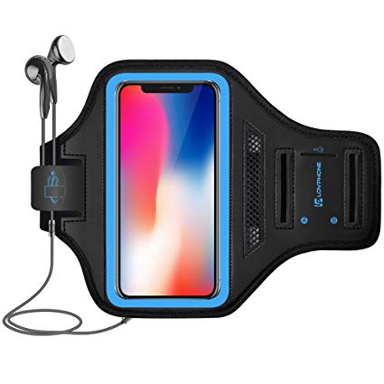 LOVPHONE iPhone X Armband Sport Running Exercise Gym Sportband Case for iPhone X, with Key Holder & Card Slot,Water Resistant and Sweat-proof