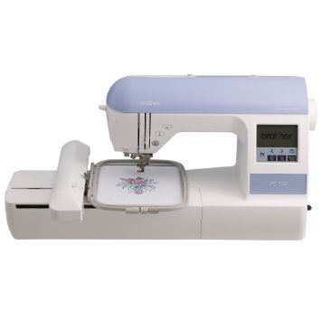 Brother PE770 5x7 inch Embroidery-only machine with built-in memory, USB port, 6 lettering fonts and 136 built-in designs