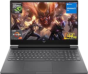 HP Newest Victus 16.1 Ryzen 7 RTX 4070 Premium Gaming Laptop, 16.1" FHD 144Hz, AMD Ryzen 7 8845HS (Beats i7-1355U), NVIDIA GeForce RTX 4070, 32GB DDR5 RAM, 2TB SSD, HDMI, Wi-Fi 6, Windows 11 Pro