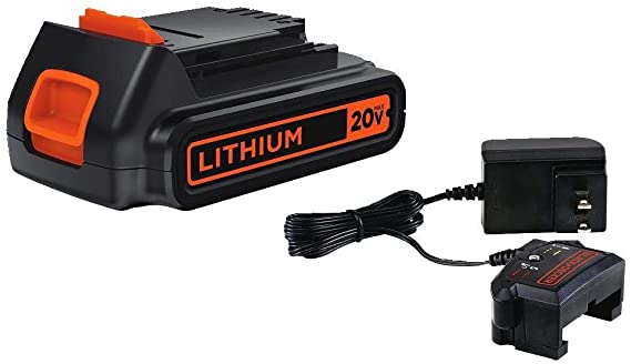 BLACK DECKER LCS1620B 12V/20V Max Lithium Ion Battery Charger & LBXR20 20v Max Lithium Ion Battery Pack Set