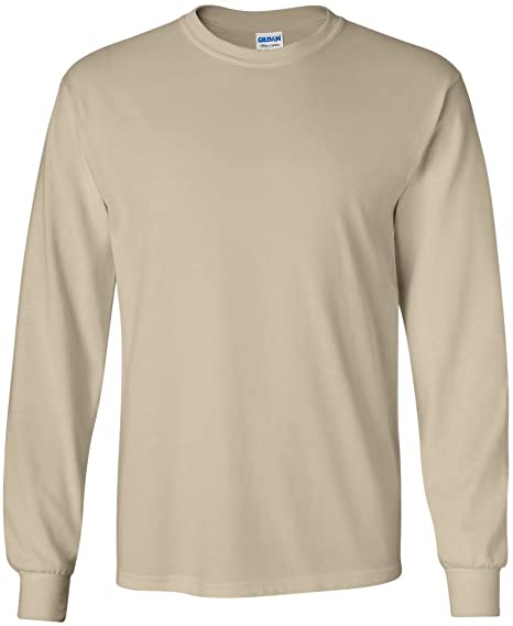 Gildan Mens Ultra Cotton 100% Cotton Long Sleeve T-Shirt