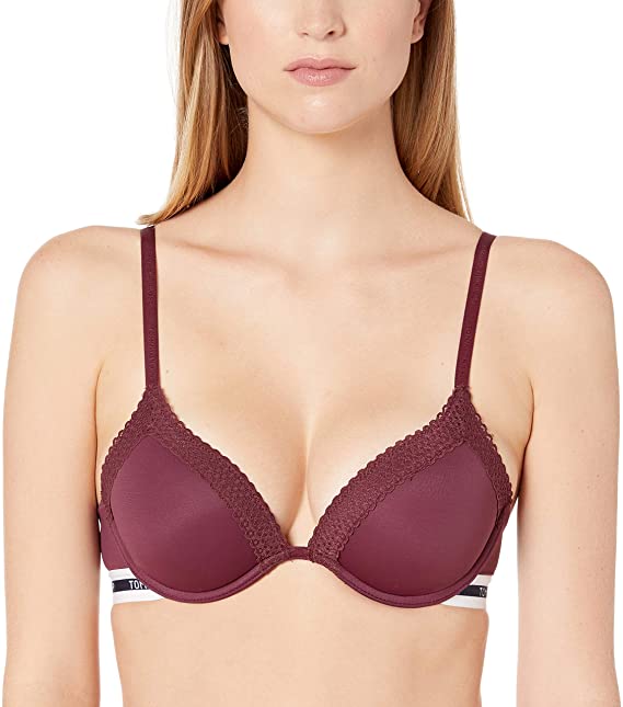 Tommy Hilfiger Women's Basic Comfort Push Up Underwire Convertible Bra with Lace