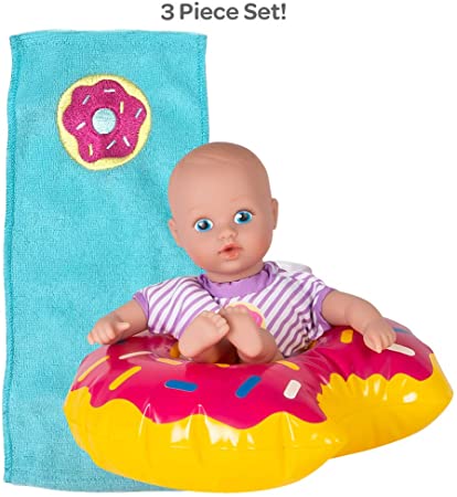 Adora Water Baby Doll, SplashTime Baby Tot Sprinkle Donut 8.5 inch Doll for Bathtub/Shower/Swimming Pool Time Play, Multi-color