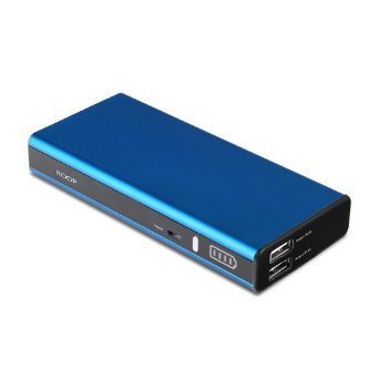 Gomeir Power Bank 13000mAh Portable External Battery Pack 2 USB Port Portable Charger for Apple,iPhone,iPad Air,Mini,Samsung Galaxy,Note,Galaxy S6 Edge,GoPro,Android and Smartphones Tablets(Blue)