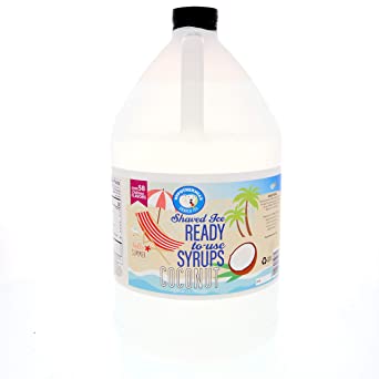 Coconut Ready to Use Shaved Ice or Snow Cone Syrup Gallon (128 Fl. Oz)