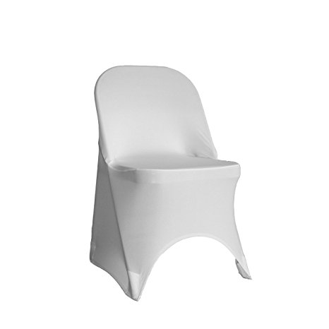Your Chair Covers - Stretch Spandex Folding Chair Cover White