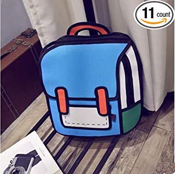 Baby Genius Genius_Baby 3D Drawing Bag Comic Vintage Backpack for College Girls Laptop Bag