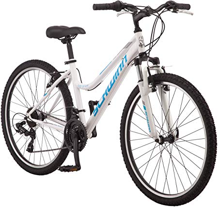 Schwinn High Timber Women's Mountain Bike, 26" Wheels, White/Blue