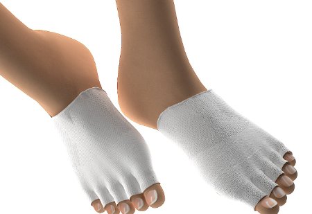 Toe Separator Socks, Gel Toe Separators 1 Pair Gel Lined Compression Toe Separating Socks
