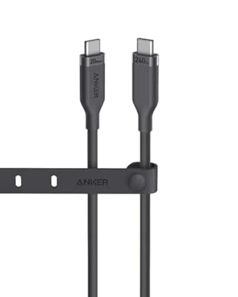 Anker USB4 Gen 2 Kabel, 20 Gbit/s Datenübertragung, 4K HD Display, 90cm Bio-Ladekabel 240W USB C auf USB C Kabel, Für iPhone 16/16 Pro/16 Pro Max/16 Plus/15, USB-C Laptops, Hubs, Docks und mehr