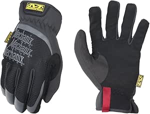 Mechanix Wear: FastFit Work Glove with Elastic Cuff for Secure Fit, Performance Gloves for Multi-Purpose Use, Touchscreen Capable Safety Gloves for Men (Black, Small)