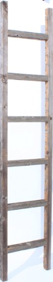 BarnwoodUSA Rustic Standard 6 ft. Decorative Wooden Ladder