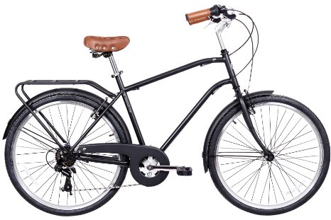 Gama Bikes Men's City 6 Speed Shimano Hybrid Urban Commuter Road Bicycle, 26-inch wheels