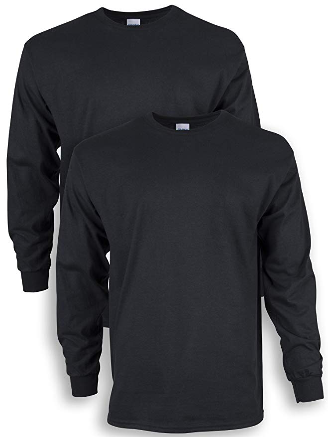 GILDAN Mens Ultra Cotton Adult Long Sleeve T-Shirt, 2-Pack