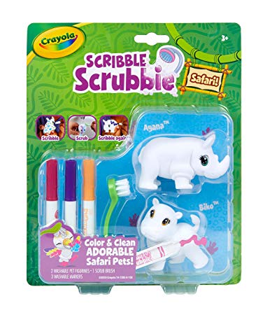 Crayola Scribble Scrubbie Safari Expansion Animal Toy Set Age 3