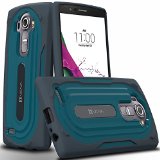 LG G4 Case - VENA vArmor Ultimate Protection Slim  Heavy Duty Hybrid Case Cover for LG G4 2015 Compatible with Leather LG G4 Dark Gray  Blue