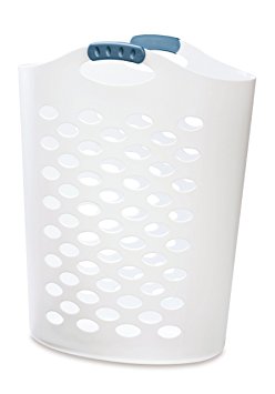 Rubbermaid Flex 'n Carry Laundry Hamper, 2.2-Bushel, White (FG260004WHTRB)