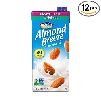 Almond Breeze Almondmilk, Unsweetened Original, 32 Ounce (Pack of 12)