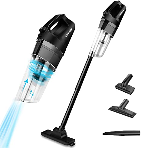 Handheld Vacuum Cleaner, SOWTECH Vacuum Cleaner Cordless Lightweight Vacuum Cleaner Rechargeable Portable Household Vacuum Cleaner with Stainless Steel Filter and 6 Accessories for Home, Office, Car