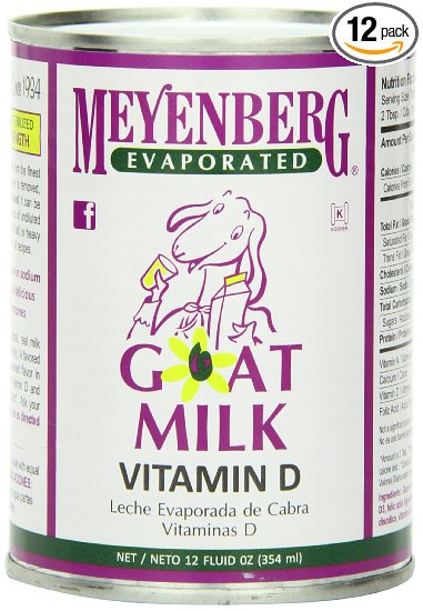 Meyenberg Evaporated Goat Milk 12-Ounce Cans Pack of 12