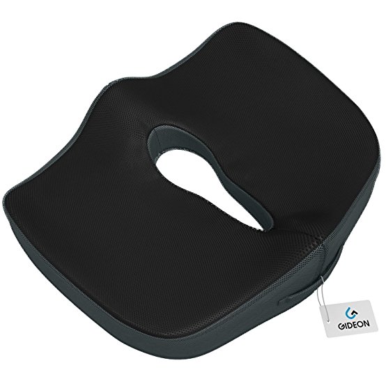 Gideon Coccyx Cushion Orthopedic Tailbone Seat Cushion for Office Chair, Car, Truck, Wheelchairs, etc. - Provides Relief for Lower Back Pain, Tailbone, Sciatica, Pelvic Pain, Prostate, etc.[UPGRADED]