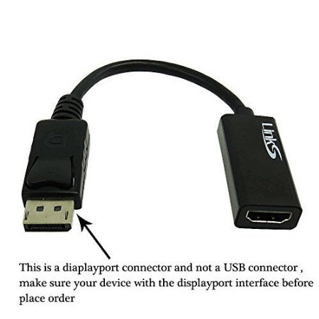 LinkS Gold Plated DisplayPort to HDMI Cable Adapter