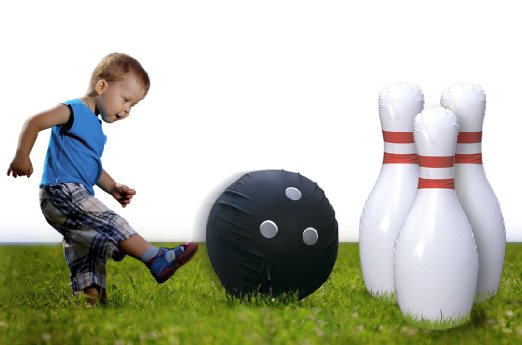 Kleeger Giant Jumbo Inflatable Bowling Game Set, Outdoor & Indoor Fun For Children And Adults