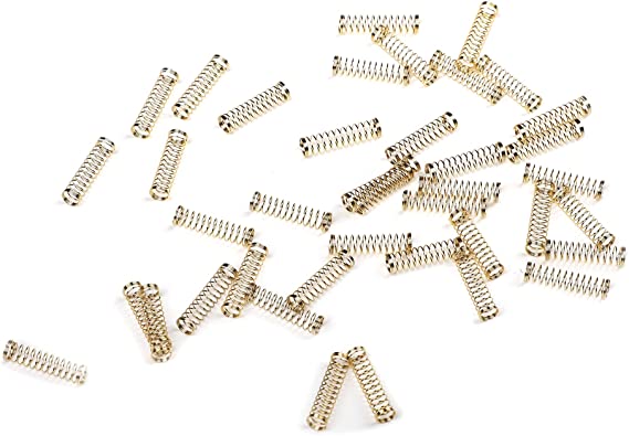 110-Pack 24k Gold-Plated Steel Custom Cherry MX Springs for Cherry Gateron MX switches Replacement (67g)