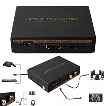 JahyShow® HDMI to HDMI   SPDIF   RCA L / R Audio Extractor Converter (HDMI input,HDMI  Audio output)