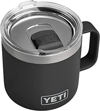 YETI Rambler 14 oz Mug, Vacuum Insulated, Stainless Steel with MagSlider Lid, Black