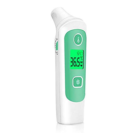 Thermometer for Fever Digital Medical Infrared Forehead and Ear Thermometer for Baby, Kids and Adults with Fever Indicator
