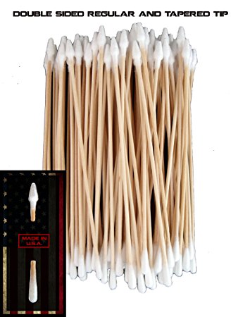 Type-III 100pc Gun Cleaning 6 Inch American Made Cotton Swabs